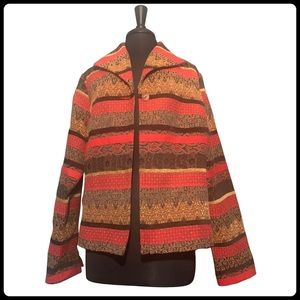 Coldwater Creek Colorful Jacquard Blazer